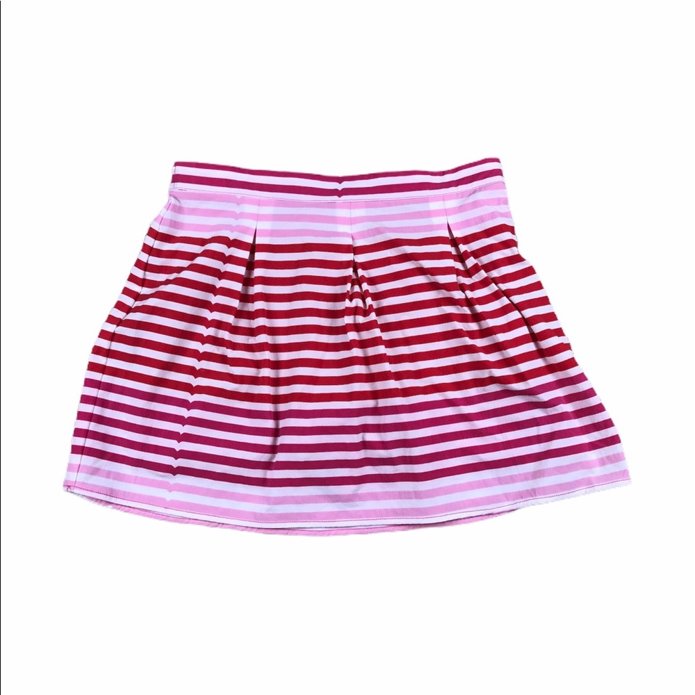 Girls Skort Striped Pleated Hunter Pink Large